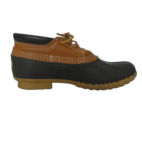 LL Bean Blue Brown Unlined Waterproof Gumshoe Sole Duck Boots Womens 10 Narrow - Picture 5 of 13